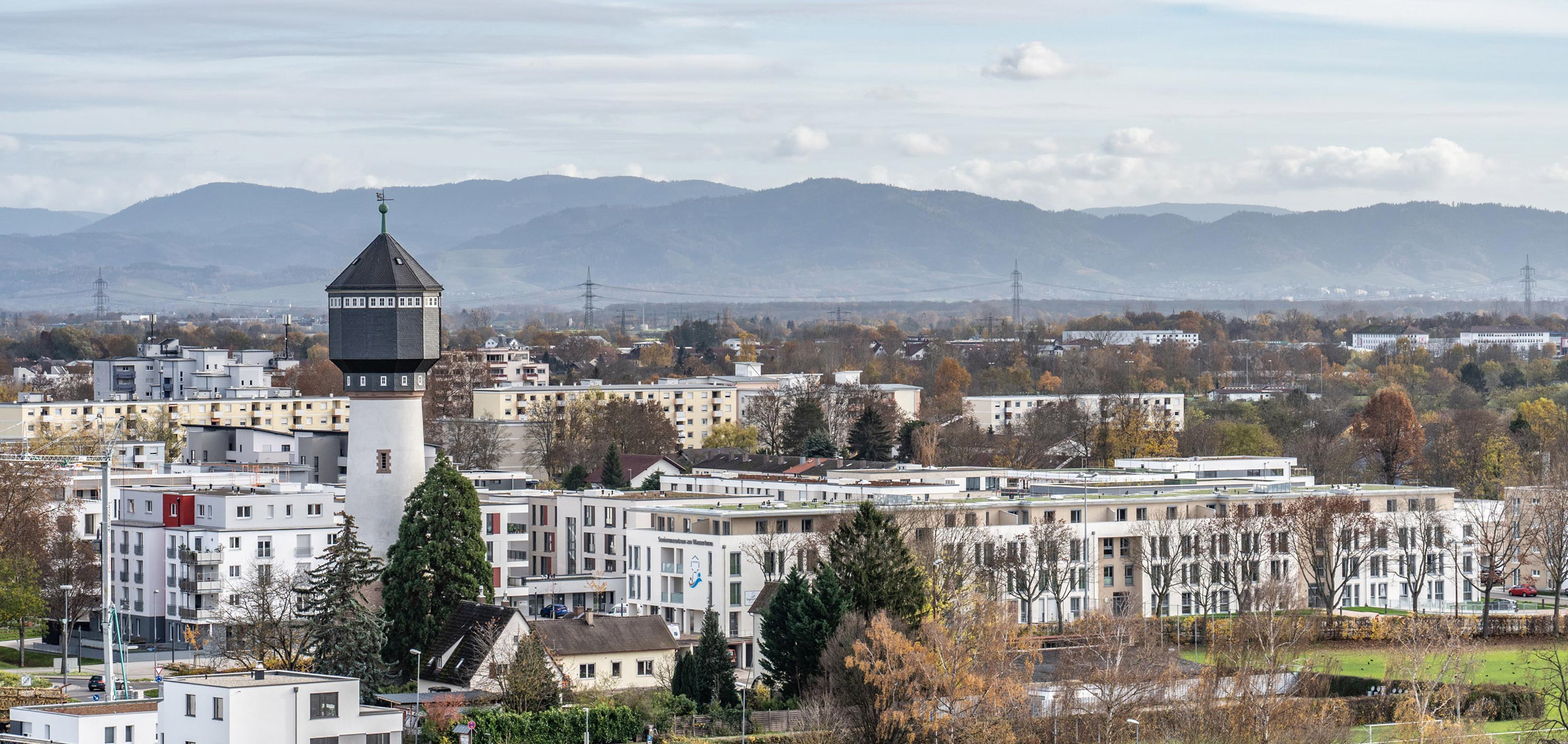 Eine Panoramaaufnahme von Kehl.